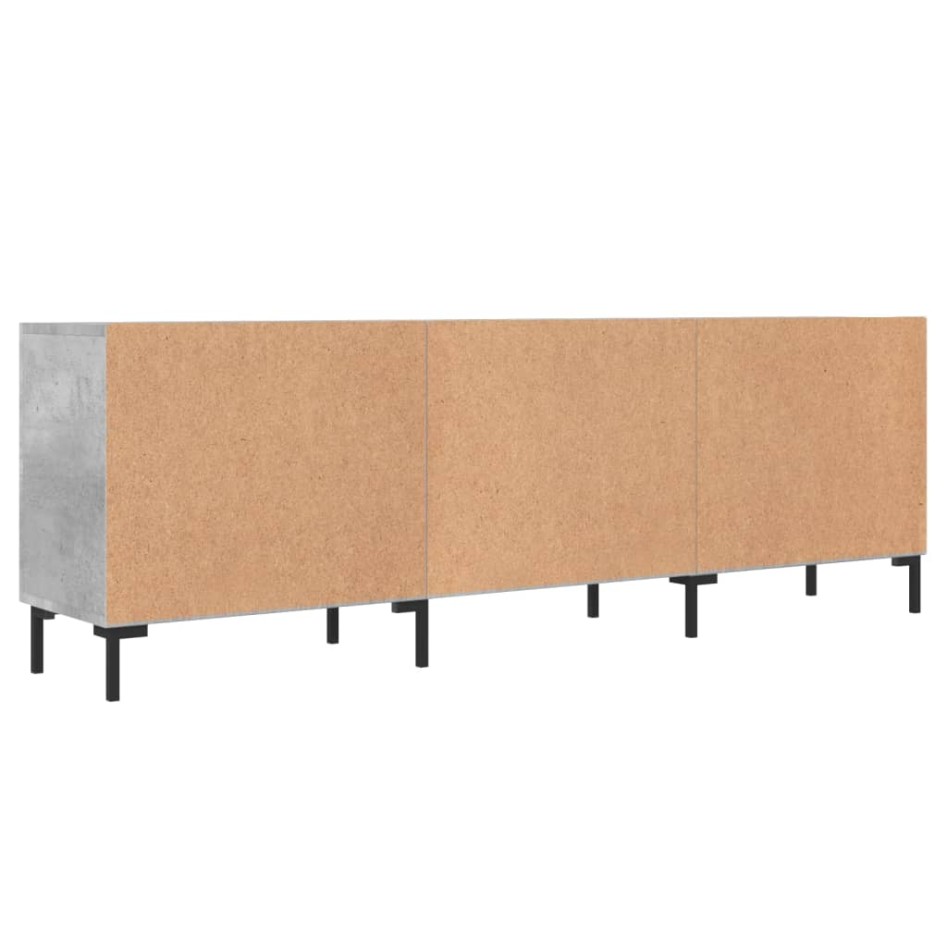 Mueble de TV madera de ingeniería gris hormigón 150x30x50