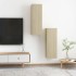 Muebles de TV 2 uds madera contrachapada roble 30,5x30x90