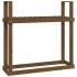 Leñero de madera maciza pino marrón miel 110x35x108,5