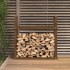 Leñero de madera maciza pino marrón miel 110x35x108,5