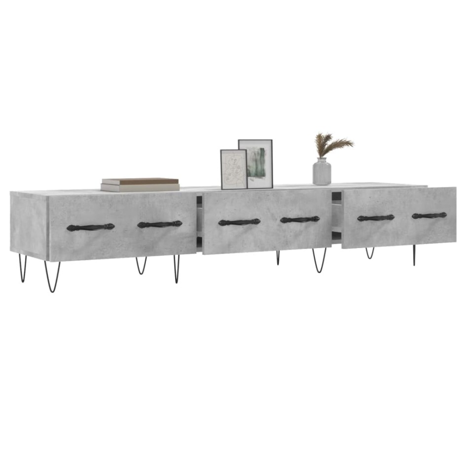 Mueble para TV madera de ingeniería gris hormigón 150x36x30