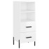 Aparador de madera contrachapada blanco brillante 34,5x34x90