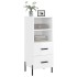 Aparador de madera contrachapada blanco brillante 34,5x34x90