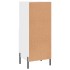 Aparador de madera contrachapada blanco brillante 34,5x34x90