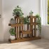 Soporte para plantas madera maciza pino miel 104,5x25x77,5