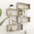 Estante cubo pared 4 uds contrachapado roble Sonoma 60x15x23