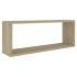 Estante cubo pared 4 uds contrachapado roble Sonoma 60x15x23