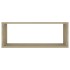 Estante cubo pared 4 uds contrachapado roble Sonoma 60x15x23