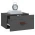 Mesita de noche de pared 2 uds gris 40x29,5x22