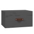 Mesita de noche de pared 2 uds gris 40x29,5x22