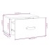 Mesita de noche de pared 2 uds gris 40x29,5x22