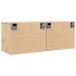 Armarios de pared 2 uds madera maciza de pino 45x30x35