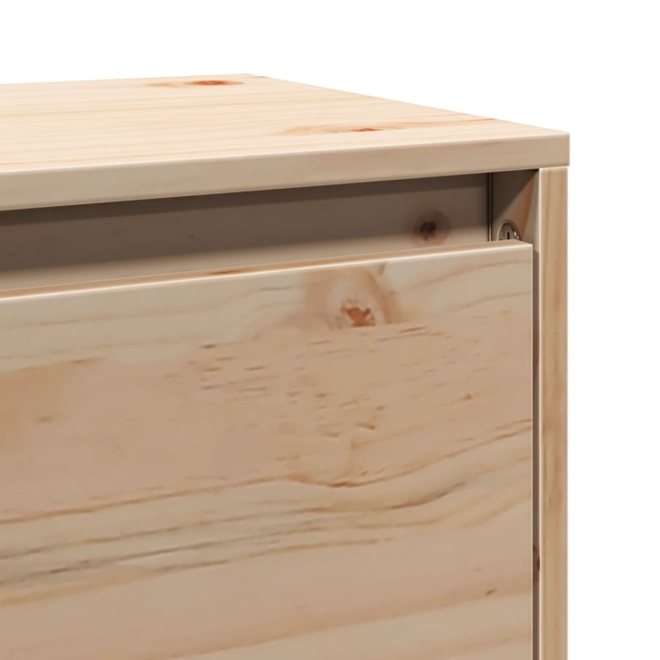 Armarios de pared 2 uds madera maciza de pino 45x30x35