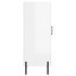 Aparador de madera contrachapada blanco brillante 34,5x34x90