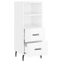Aparador de madera contrachapada blanco brillante 34,5x34x90