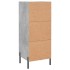 Aparador de madera contrachapada gris hormigón 34,5x34x90