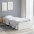 Estructura de cama sin colchón madera maciza blanco 75x190