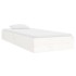 Estructura de cama sin colchón madera maciza blanco 75x190