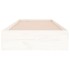 Estructura de cama sin colchón madera maciza blanco 75x190
