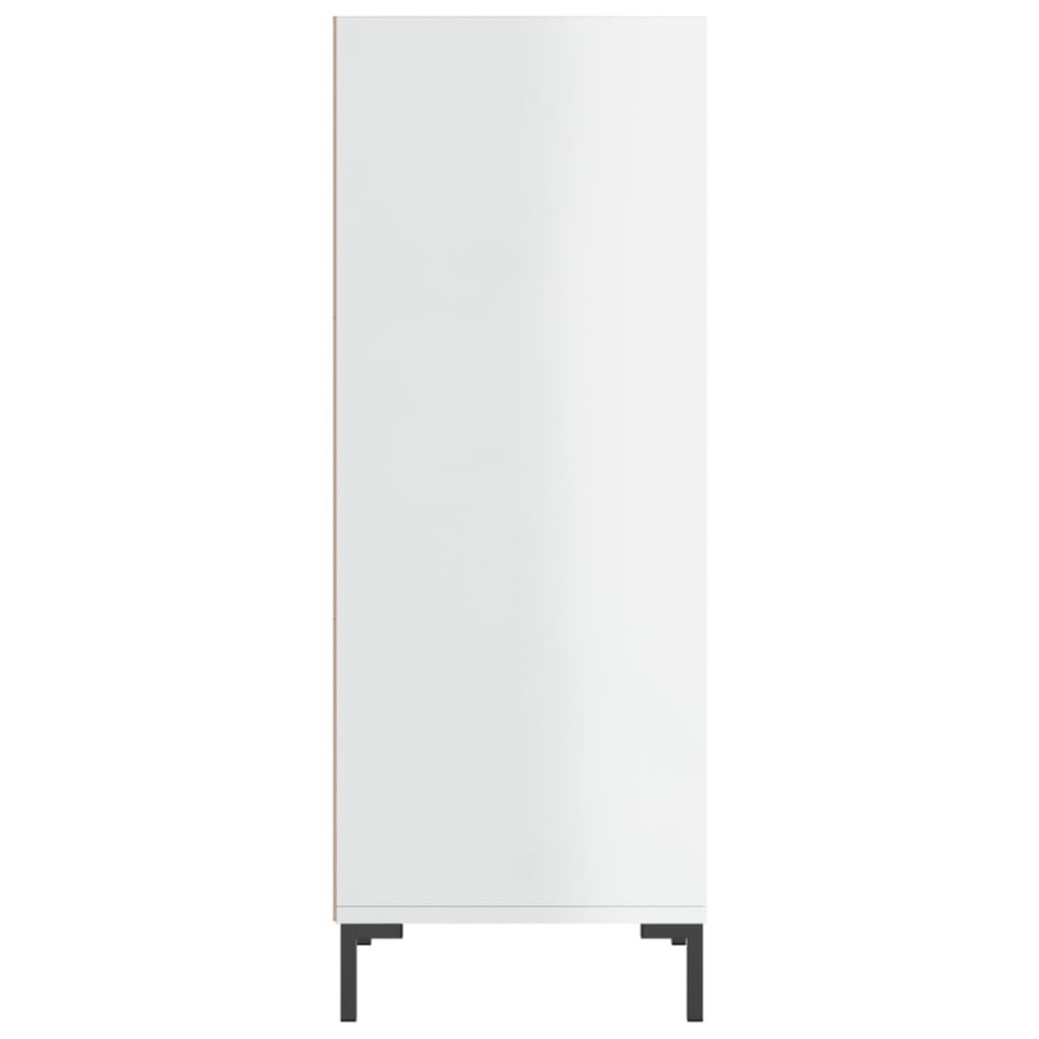 Aparador madera de ingeniería blanco brillante 34,5x32,5x90