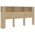 Mueble cabecero color roble Sonoma 200x18,5x104,5
