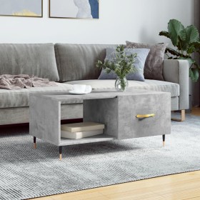 Mesa de centro madera contrachapada gris hormigón 90x50x40
