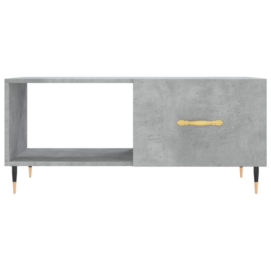 Mesa de centro madera contrachapada gris hormigón 90x50x40