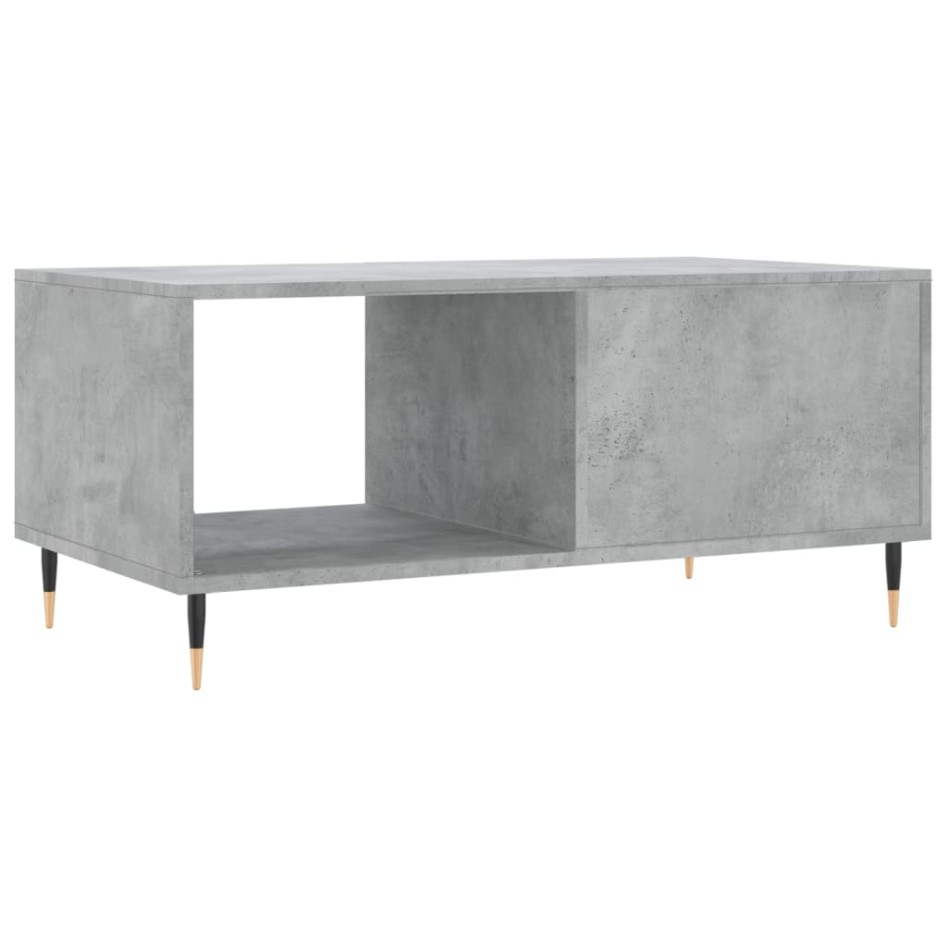 Mesa de centro madera contrachapada gris hormigón 90x50x40