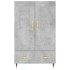 Aparador alto madera de ingeniería gris hormigón 69,5x31x115