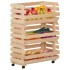 Carrito para verduras madera maciza de pino 57x30x80