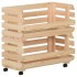 Carrito para verduras madera maciza de pino 57x30x80