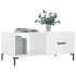 Mesa de centro madera contrachapada blanco brillo 90x50x40