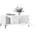 Mesa de centro madera contrachapada blanco brillo 90x50x40