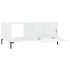 Mesa de centro madera contrachapada blanco brillo 90x50x40