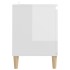 Mueble de TV patas madera pino blanco con brillo 103,5x35x50