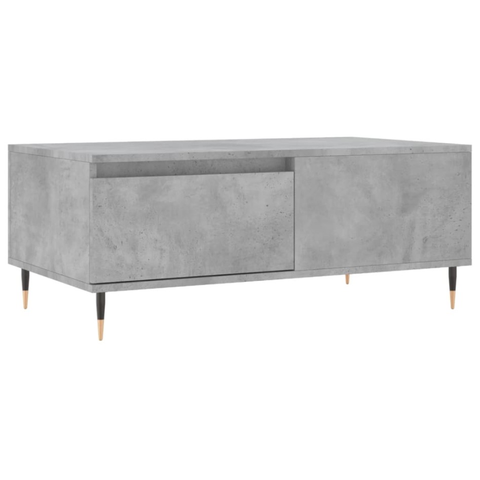 Mesa de centro madera contrachapada gris hormigón 90x50x36,5