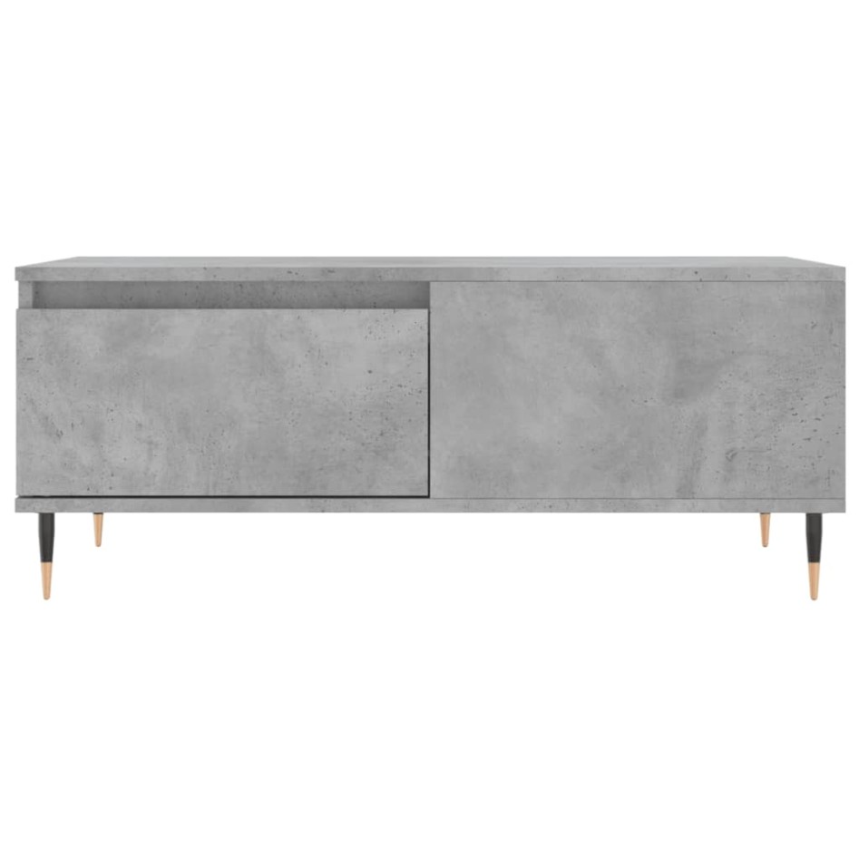 Mesa de centro madera contrachapada gris hormigón 90x50x36,5