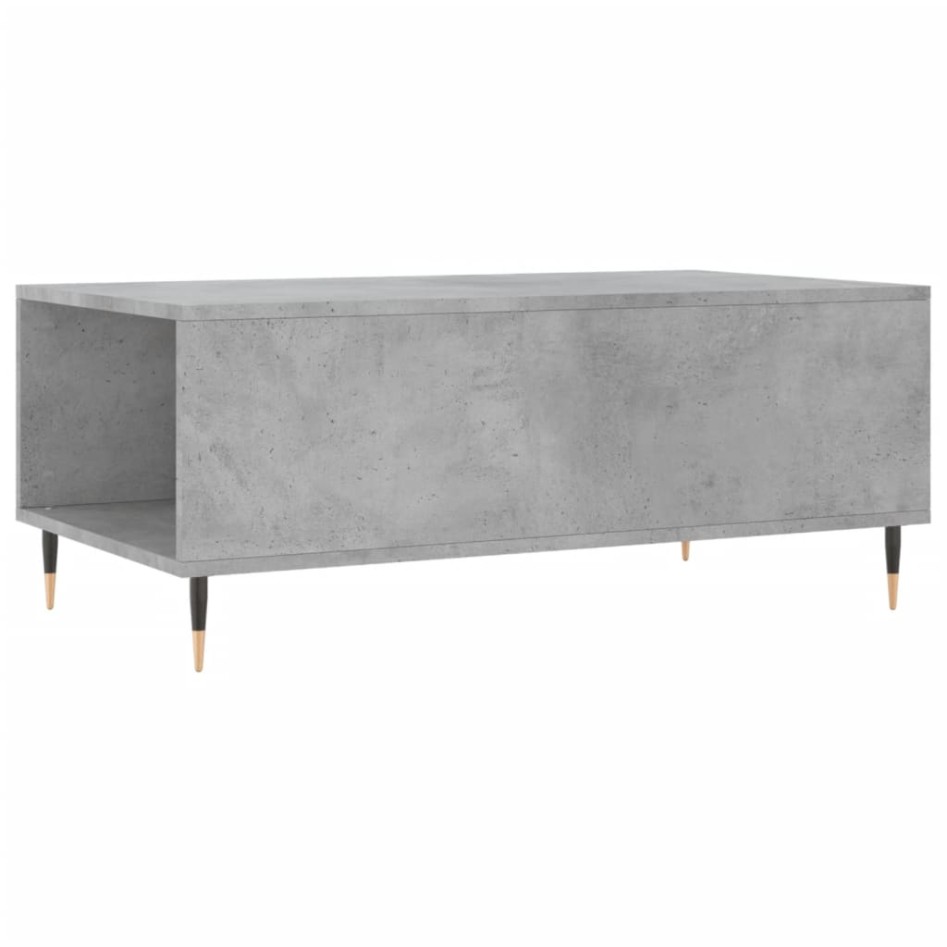 Mesa de centro madera contrachapada gris hormigón 90x50x36,5