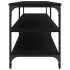Mueble de TV metal y madera contrachapada negro 200x30x50