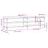 Mueble de TV metal y madera contrachapada negro 200x30x50