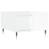 Mesa de centro madera contrachapada blanco brillo 55x55x36,5