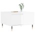 Mesa de centro madera contrachapada blanco brillo 55x55x36,5