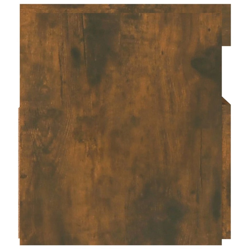 Mueble de TV con luces LED roble ahumado 90x35x40