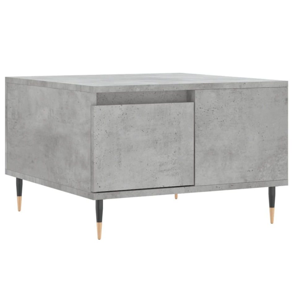 Mesa de centro madera contrachapada gris hormigón 55x55x36,5