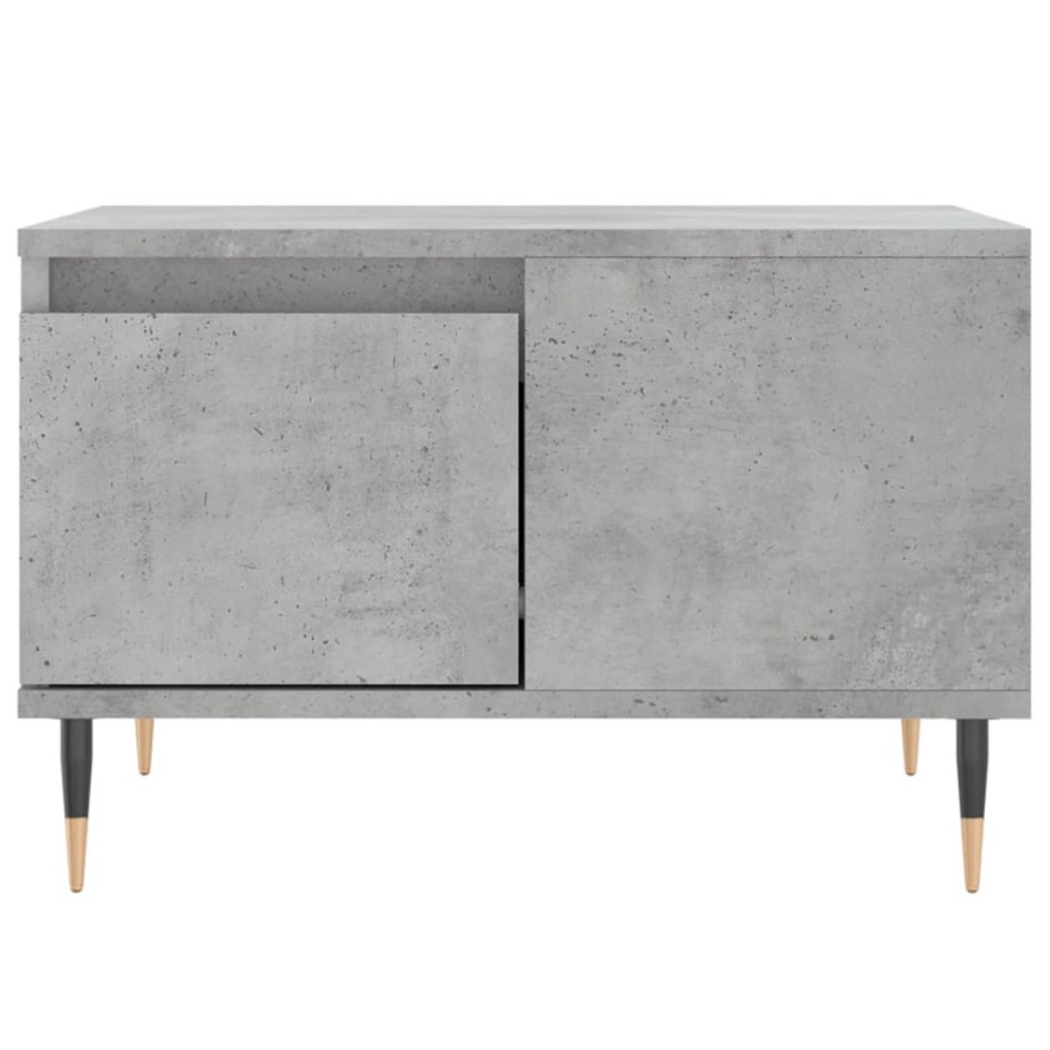 Mesa de centro madera contrachapada gris hormigón 55x55x36,5