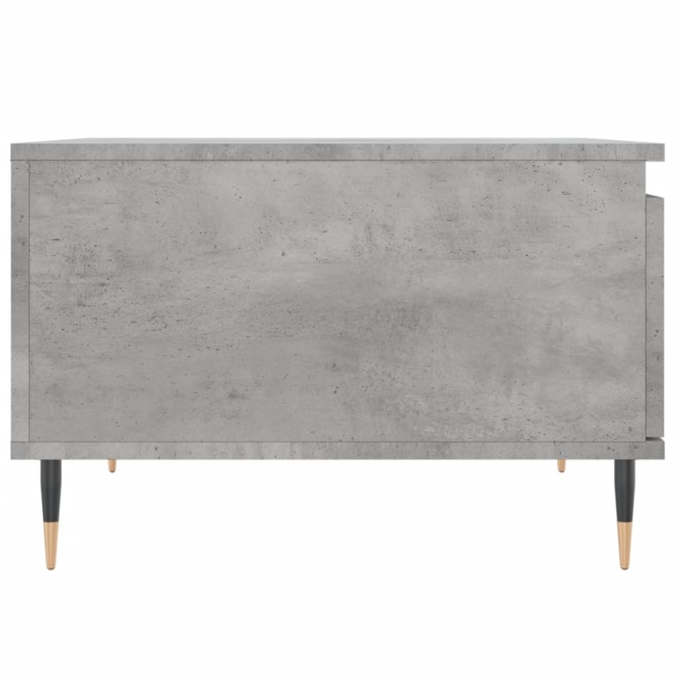 Mesa de centro madera contrachapada gris hormigón 55x55x36,5