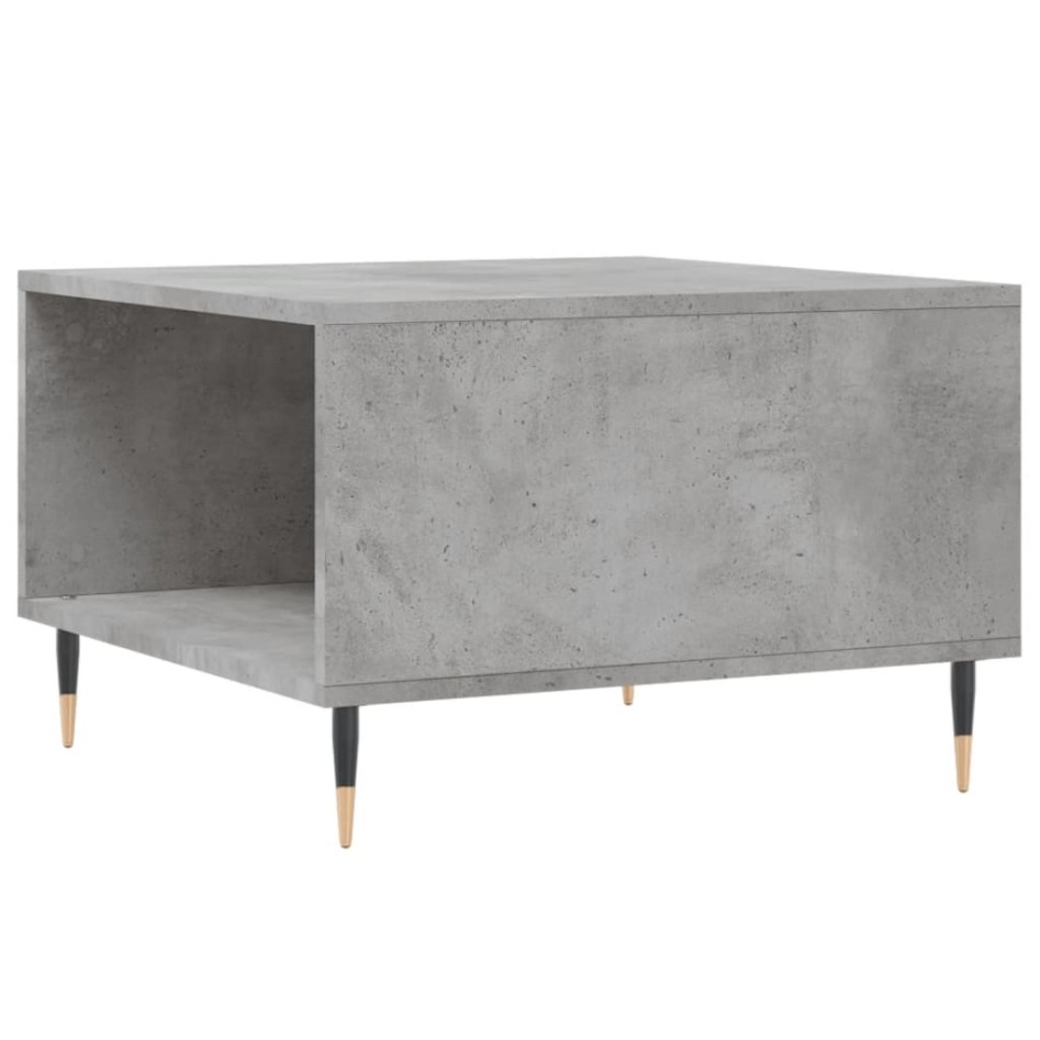 Mesa de centro madera contrachapada gris hormigón 55x55x36,5