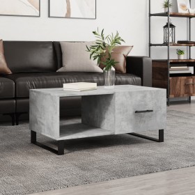Mesa de centro madera contrachapada gris hormigón 90x50x40