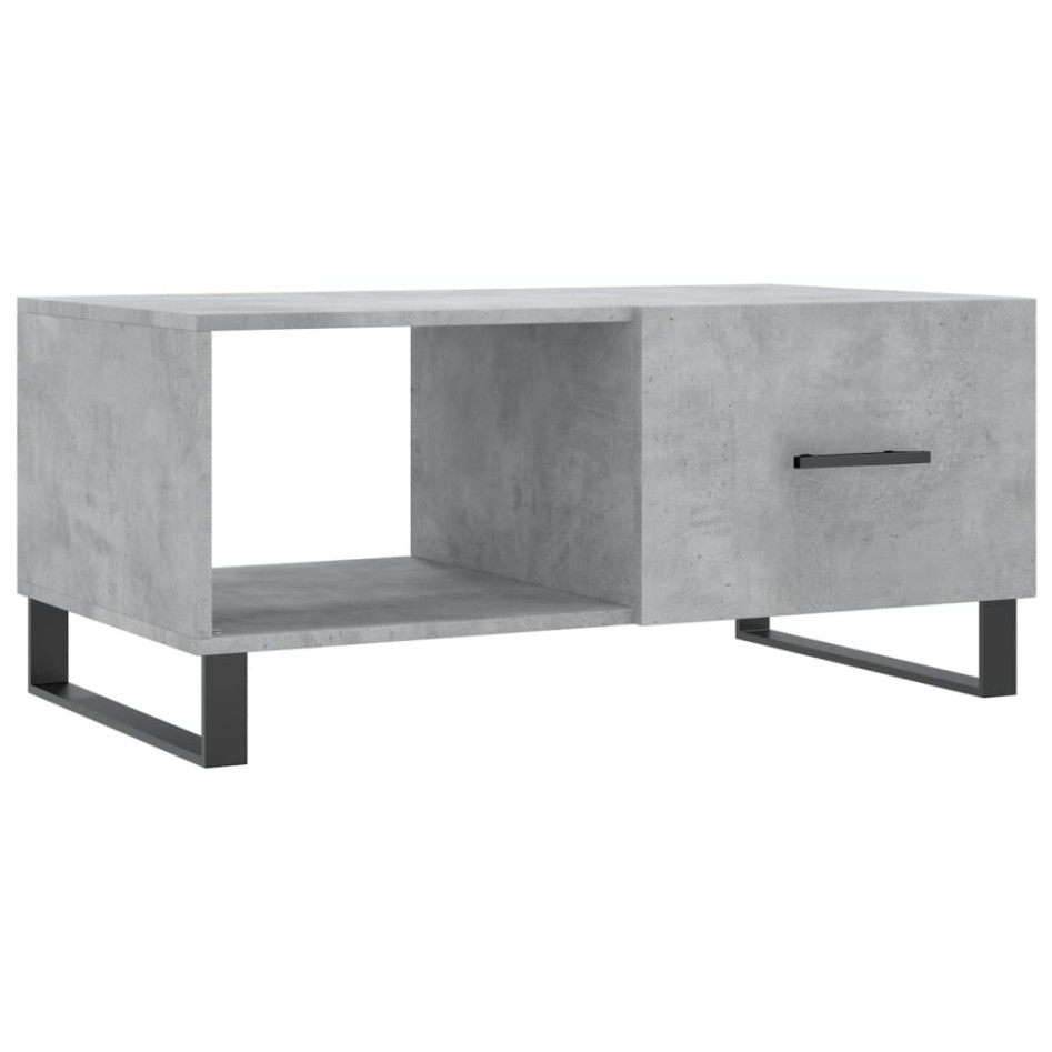 Mesa de centro madera contrachapada gris hormigón 90x50x40