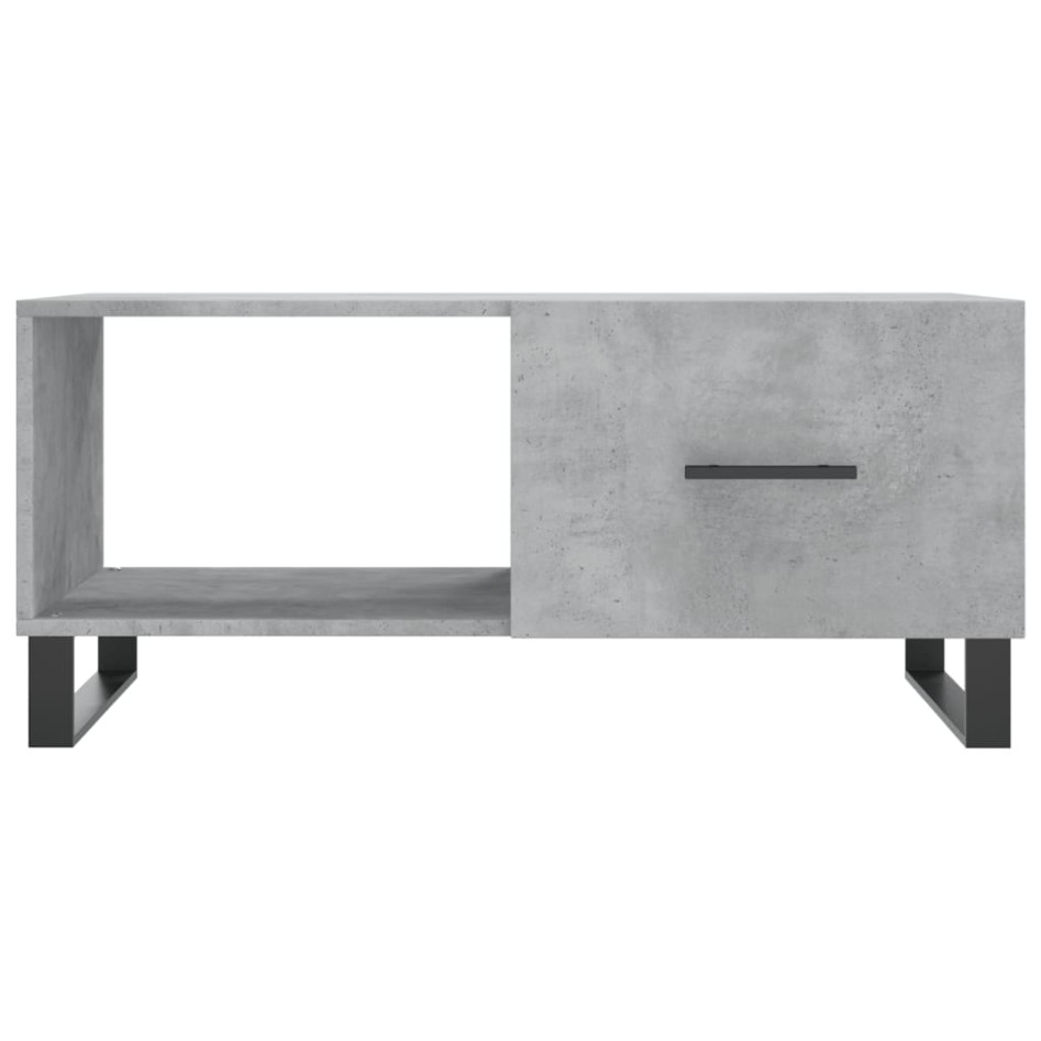 Mesa de centro madera contrachapada gris hormigón 90x50x40